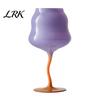 Bright Macaron Color Cup Glass Goblet, Wave Cup, Creative Decorative Cocktail Glassware, Photo-friendly Novelty Bar Goblet Tool for Wine Cocktails