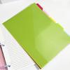 5 Pcs Plastic Dividers Index Page Folders 3 Holes File Folders Separator Binder Sheet Protectors Document Organizers