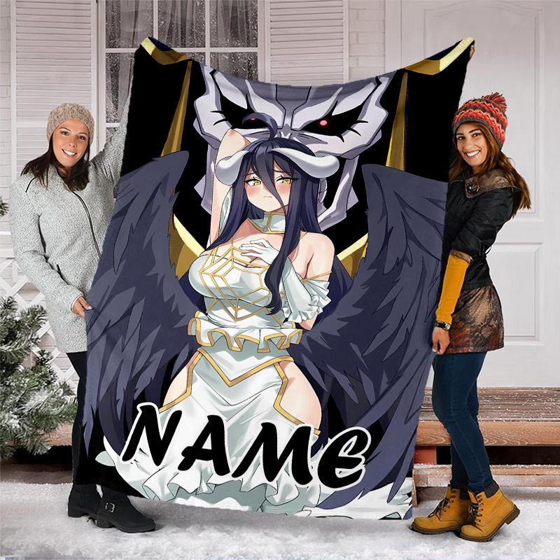 Personalized Custom Name Blanket - Overlord Print Design,Blanket for Sofa,Bed,Travel,Camping - Soft and Warm, Great Gift
