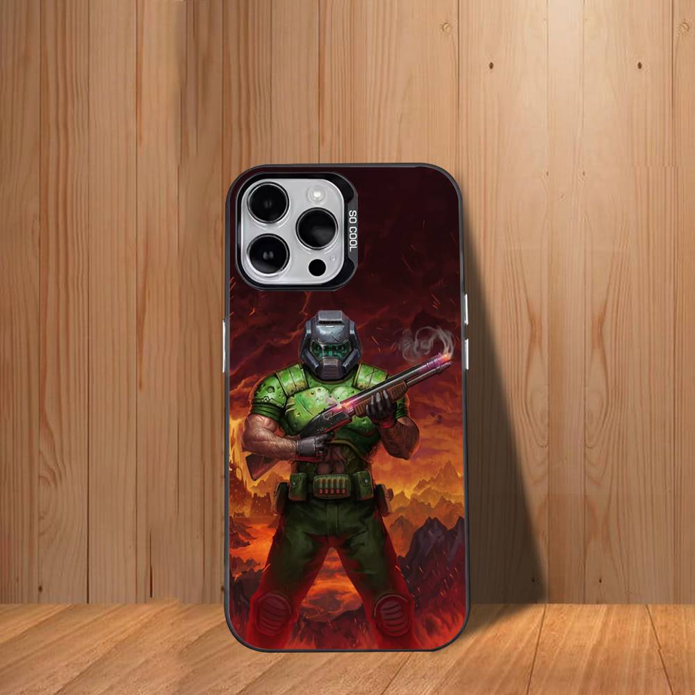 G-Game C-Doom-ES Phone Case For iPhone 17,16,15,14,13,12,11,Mini,Pro,SE,MAX White Matte Shockproof Cover