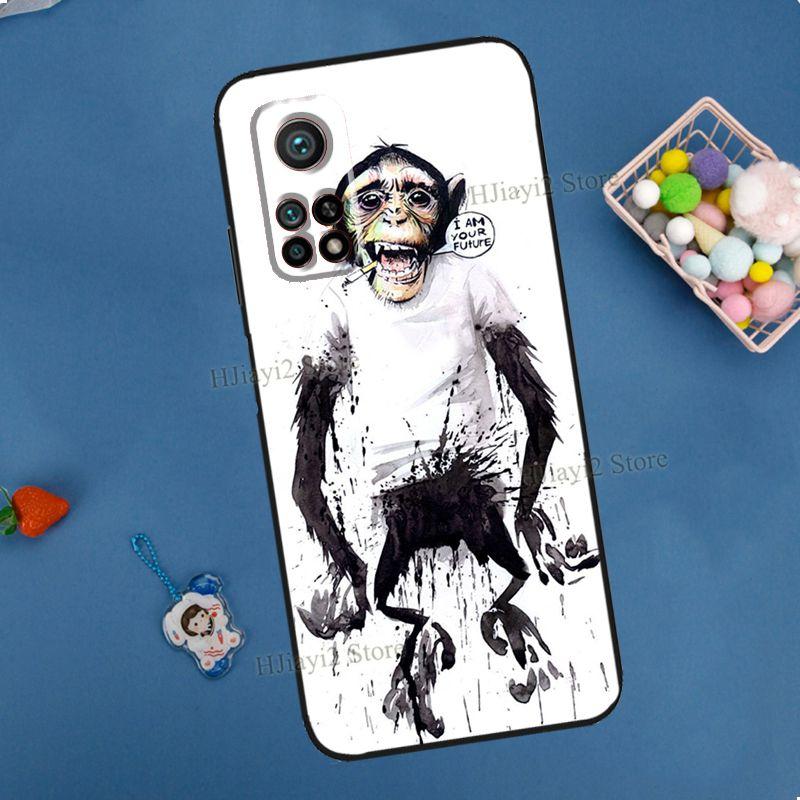 Cartoon Monkey For Xiaomi Mi 11T 10T 12 Pro Mi 11 Lite Case For POCO X3 Pro GT F3 F1 M3 M4 X4 Pro Cover