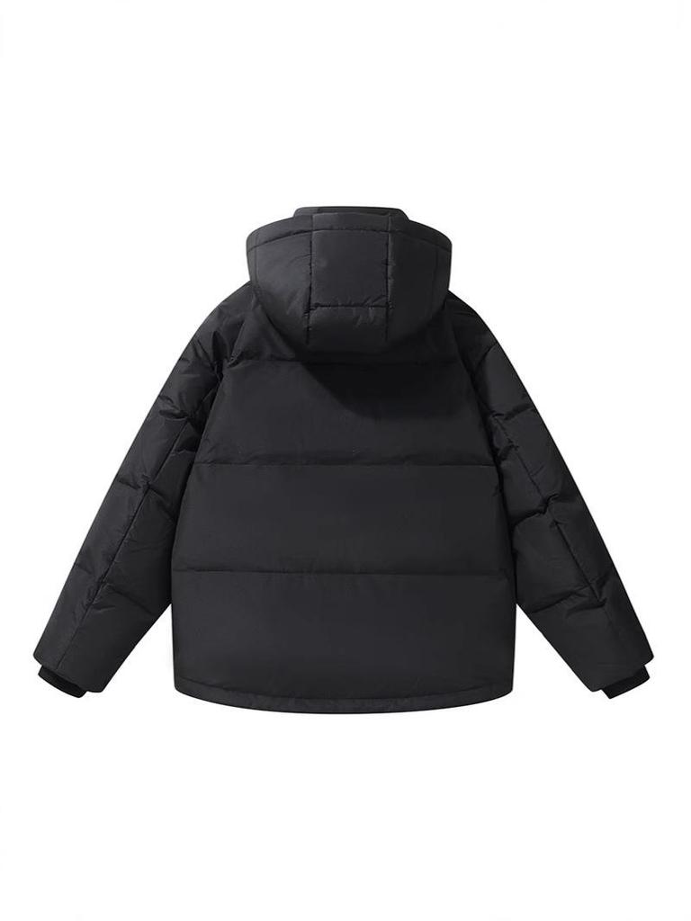 Men's 2025 Winter Thickened Hooded Down Jacket, Mid-Length, Fashionable Style for Couples