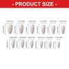 Almond Shaped False Nail Snowflake Red ABS Press On Set Salon Quality Durability For Sensitive Skin And Active Users