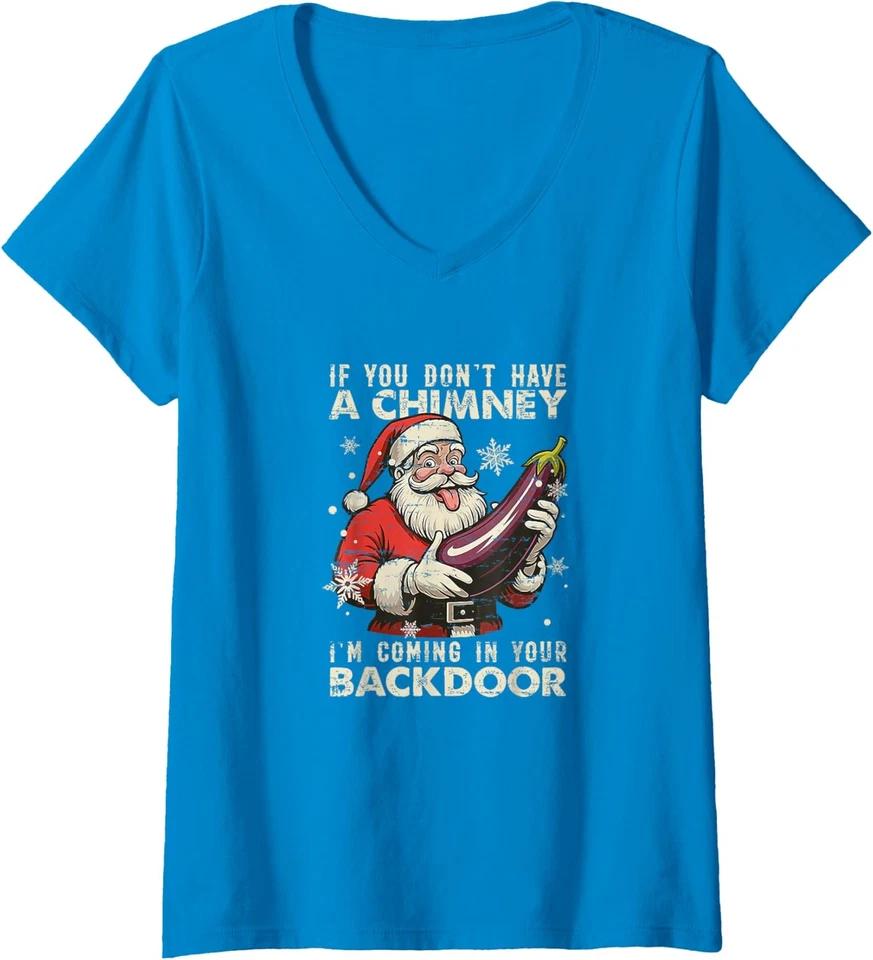 Santa Says Six Seven Christmas Meme Ladies  Crewneck T-Shirt XL