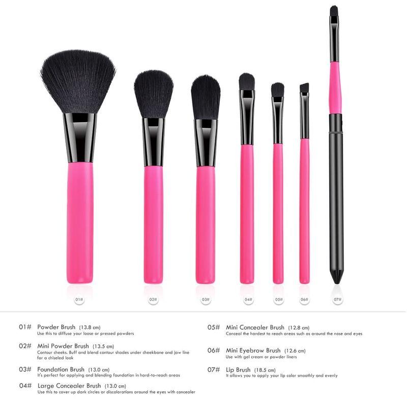 Strich der Schönheit - Set mit 7: Make-up Pinsel