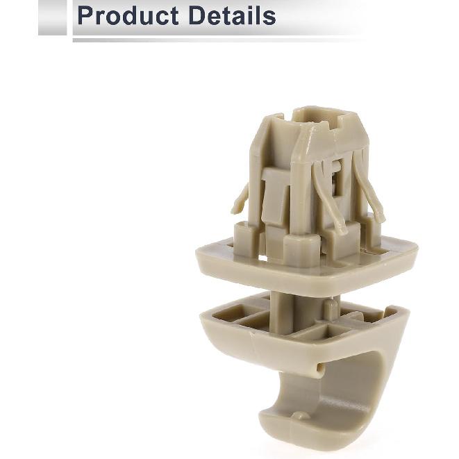 Sun Visor Holder Clip for Toyota Camry Highlander Corolla Prius RAV4 Solara Matrix Sun Visor Retainer Clip Hook No.74348-06030 Plastic 1 Pc Beige