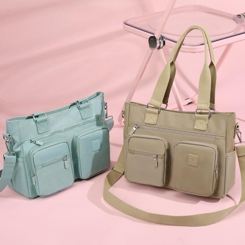 Skulderveske Dame Nylon Crossbody Bag Stor kapasitet Mors veske