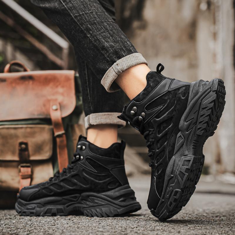 Fashion Men Hiking Shoes Mountain Desert Climbing Shoes Classic Sneakers Outside Comfortable Shoe Male Trekking Footwear Casual Boots 44