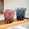 MGOXO Cut Glass Tumblers 260ml Rock Beer Sake Whiskey Chrysanthemum Dishwasher Handcrafted by in a Paulownia Wood Suitable for and Stylish and Popular