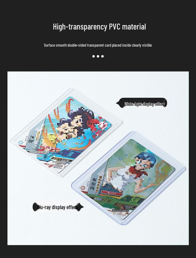 Genomskinligt halvstyvt korthållare för Yu-Gi-Oh, Pokemon, Magic, Sportkort - 35PT