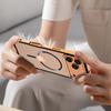 For iPhone 17 Pro Case Compatible with MagSafe Aluminium Alloy PC Matte Phone Cover Pop-Up Snap Lock
