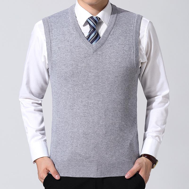 Herren Casual Strickweste Warm Bequem Herbst Winter Oberbekleidung Gestrickter Pullover