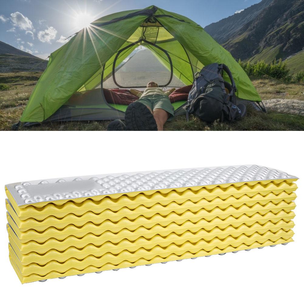 Outdoor Foldable Moisture Proof Foam Pads Mat for Camping Picnic Sleeping Mattress Cushion(yellow )
