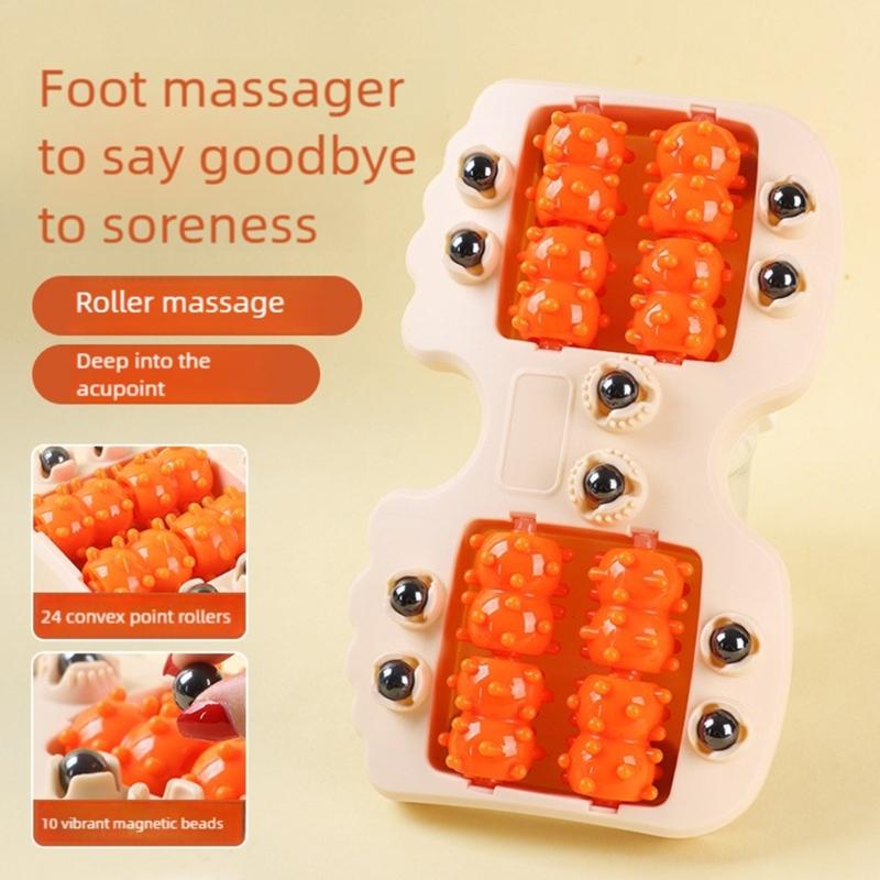Portable Plastic Foot Acupressures Massagers Magnetic Foot Massage Roller Multiple Pressure Beads For Pains Relief