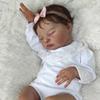 BZDOLL 50cm 20inch Soft Vinyl 3D-painting Skin with Realistic Asleep Reborn Baby Doll Newborn Bebe Girl Lifelike Princess Gift Toy for Kids