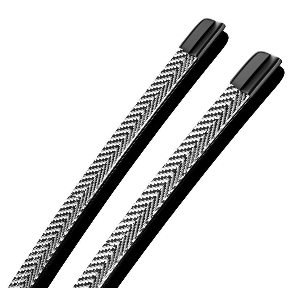 2pcs Front Windshield Windscreen Wiper Blades Carbon Fibre Wipers For Jeep Compass MK49 MP 2006-2023 2013 2015 2016 2017 2019