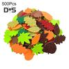 500Pcs Foam Stickers Maple Leaf Self-Adhesive Glitter Fall Stickers Kids DIY Crafts Party Supplies for Thanksgiving Harvest Decoration
