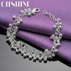 Pulsera CHSHINE de plata de ley 925 con cuentas de uva mate para mujer, joyería con abalorios de moda