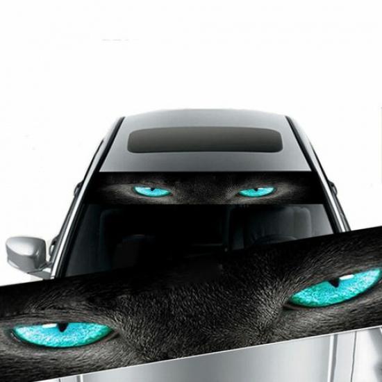 Blue Eye Graphic Decal Banner Sticker DIY Decoration For Car Front Windshield