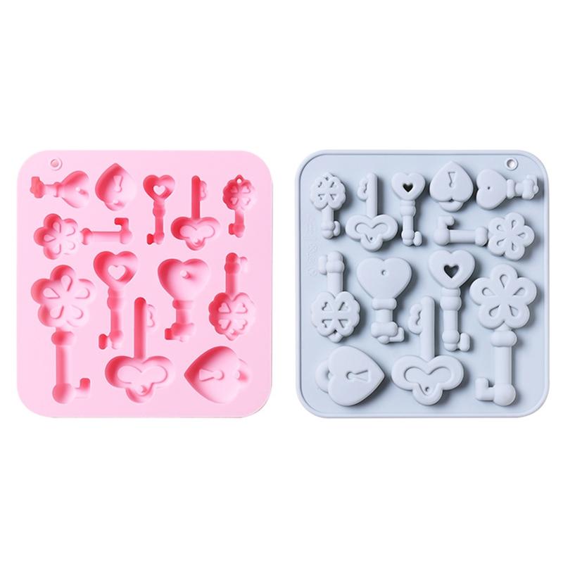 Keys Shaped Chocolate Mold Ice Cube Mould DIY Candy Drip Mold Pudding Molds Fondant Moulds Perfect Gift for Baking Lover