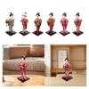 Japanese Geisha Doll Resin Figurine Standing Kimono Lady Sculpture for Home Shelf Office Decoration
