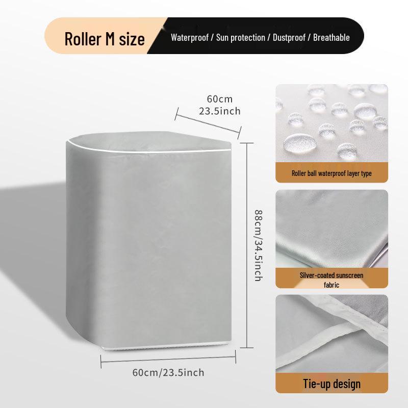 Waterproof Sunscreen Cover for Top Load Drum Washing Machines