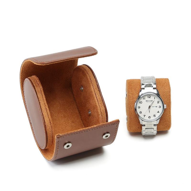 Watch Roll Travel Case 1/3-Slot Portable Vintage Leather Watch Display Case Storage Box Watch Organizers Men Christmas Gift