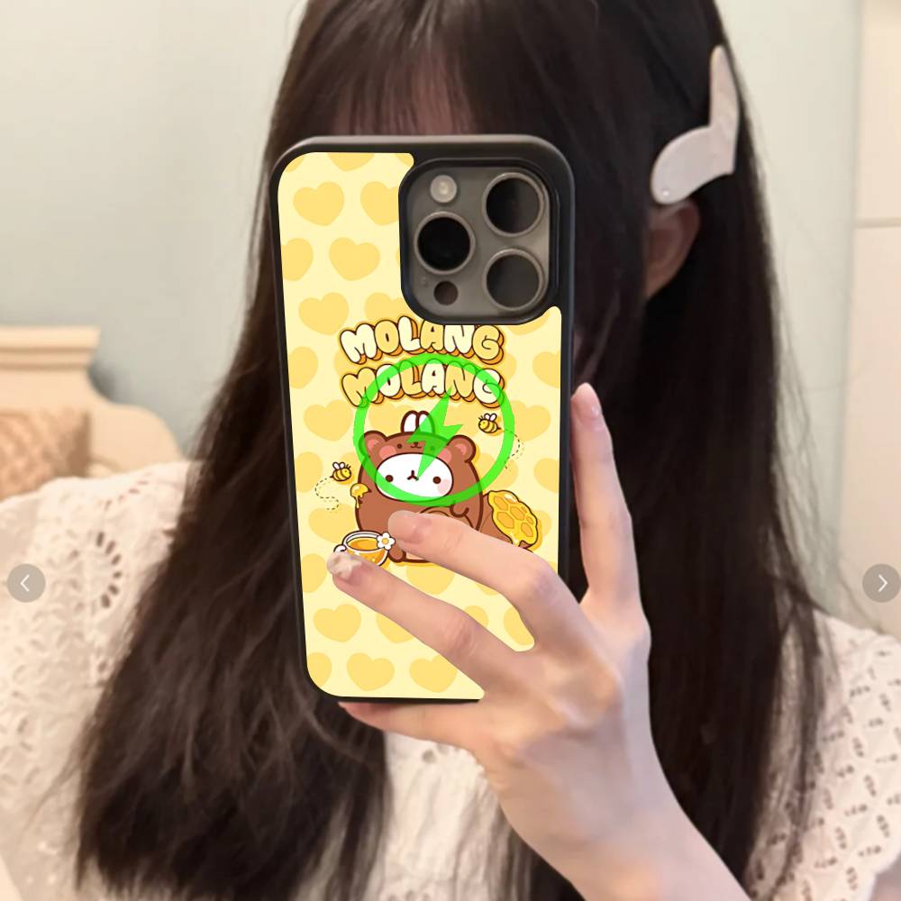 Kawaii Cute Rabbit M-MolangS Anime Magnetic For Magsafe Phone Case For IPhone 17 Air 16 Pro Max 15 14 13 12 11 Protective Cover