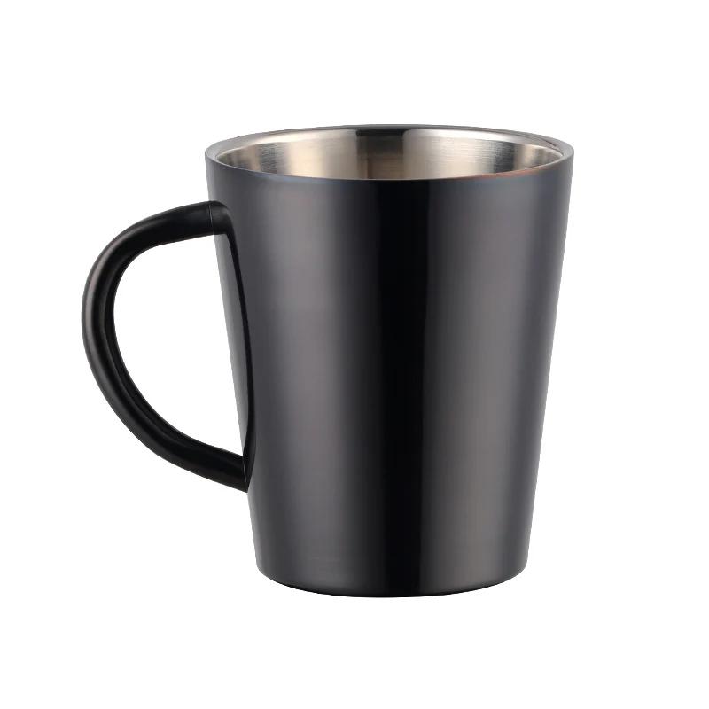 300ml Gold Beer Cups Stainless Steel Water Cup Double Layer Milk Cup Metal Coffee Mug Tableware Kitchen Drinking Serving Tools