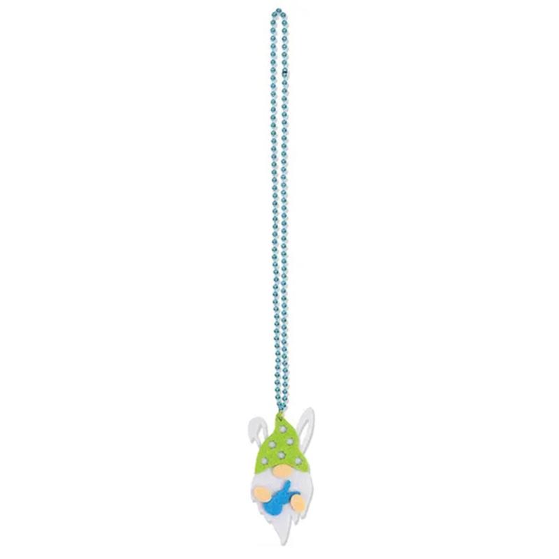 

2Pcs Plastic+Felt Kids Easter Necklace Theme Neck Chain Party Dress Up Decor C