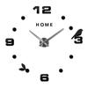 Decorative Large Wall Clock Oversize Digital Clocks for Living Room Acrylic 3D DIY Wall Sticker Birds Hanging Clock Home Letters