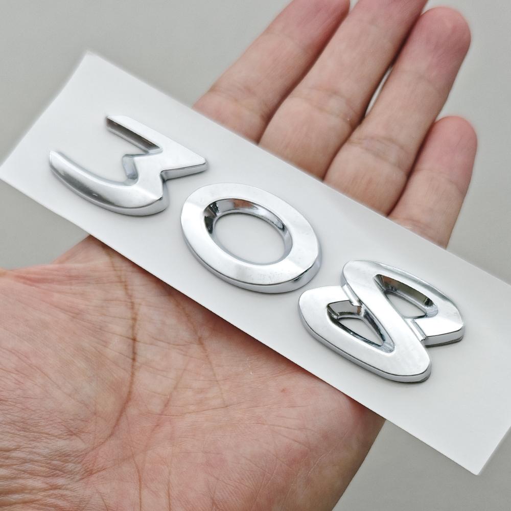 3D ABS Car Badge New 308 Letters Logo Emblem Chrome Black Rear XNBS5 Trunk Sticker Accessories For Peugeot 308 SW GT Line GTI T9 T7 P5