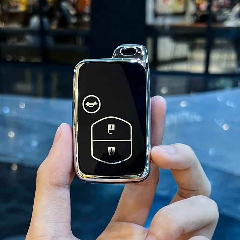 2 3 4 Knapps Bilnøkkelveske for Toyota Prius 30 Alpha Aqua Land Cruiser Auris for Lexus LC 200 Nøkkeldeksel Holder Fjernkontroll 2012 - 2014