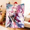 Hot Game Honkai Star March 7th Blanket Soft Throw Blanket for Home Bedroom Bed Sofa Picnic Travel Office Rest Cover Blanket Gift