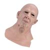 Realistic Bald Head Man Mask Latex Human Face Mask Funny Scary Halloween Costume Cosplay Props