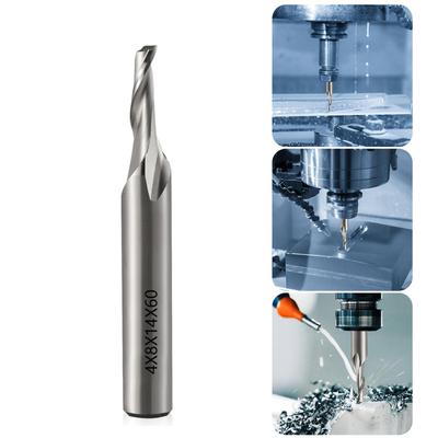 Fresa a candela singola elica HSS Precisione Router CNC per Alluminio e Taglio Metalli Utensile Fresatore Gambo 8mm