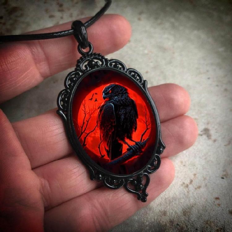 Steampunks Gothic Necklace Black Bird Crow Choker Animal Jewelry Gothic Necklace