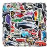 51 Nostalgic Vintage Car Cartoon Personality Doodle Creative Laptop Helmet Water Cup Decorative Stickers