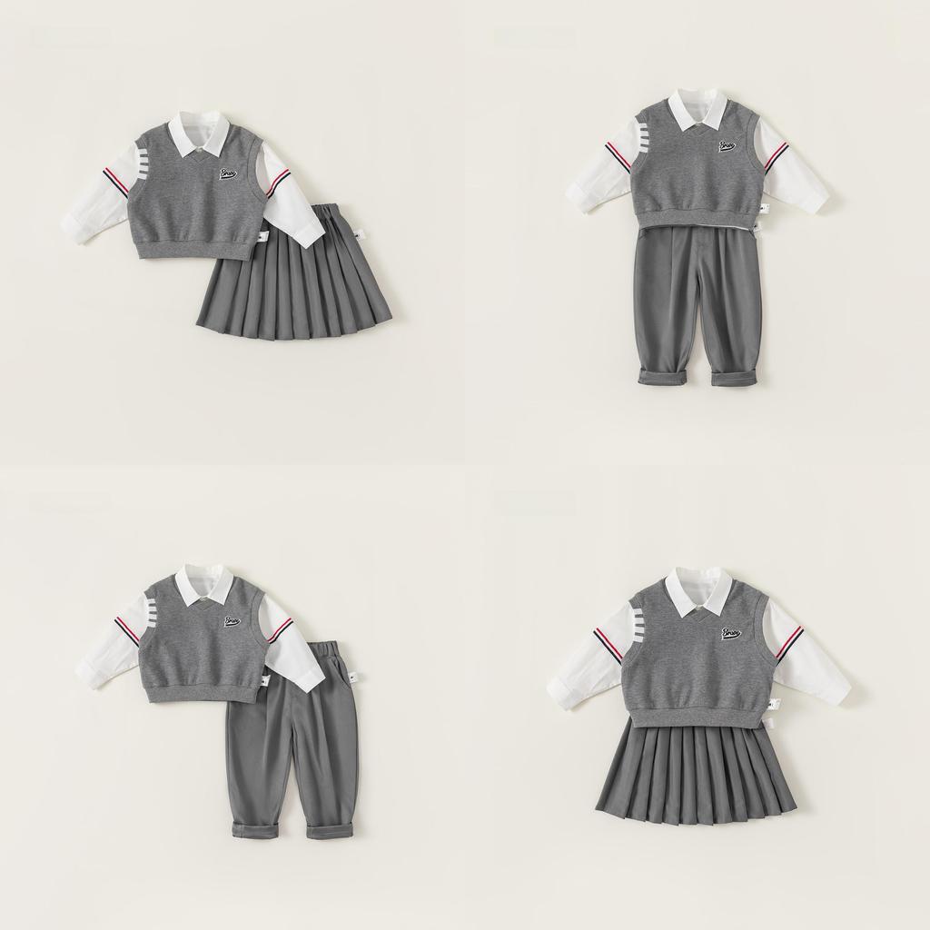 Schuluniform-Set für Kinder aus Polyesterstoff für Alter 3 bis 8 Jahre