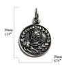 Carmelo World Accessories Skull Mexican Skull Pendant Coin Maria Mexico Men's Women's Silver