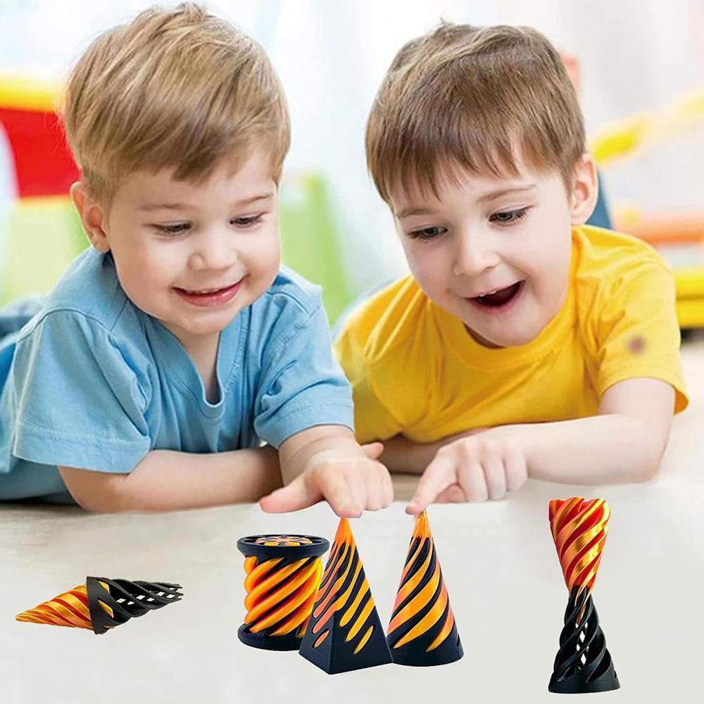 3Pcs Impossible Cone Fidget Toy Mini Vortex Thread Illusion Desktop Decoration