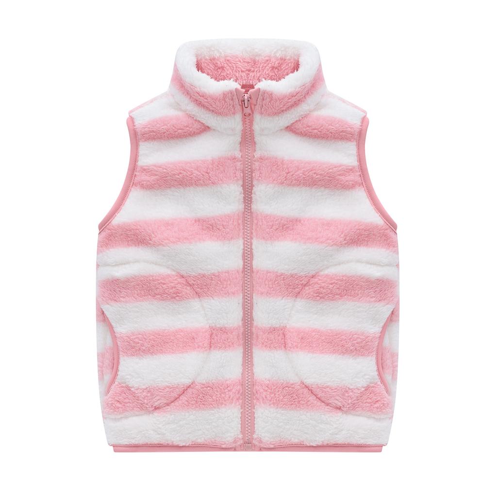 Lässige warme Samtweste für Jungen und Mädchen in mittlerer und großer Kindergröße, koreanische Version mit Taschen, Stehkragen, Pulloverweste, Jacke