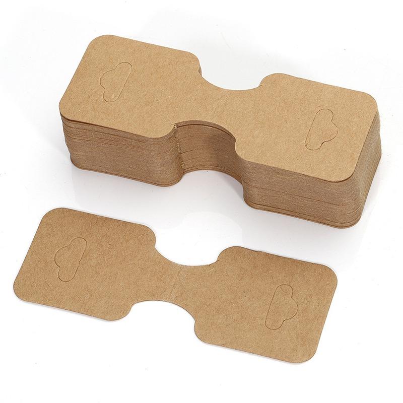 100pcs Foldable Kraft Paper Packing Cards For DIY Jewelry Display Holders Handmade Necklace Bracelet Retail Price Tags