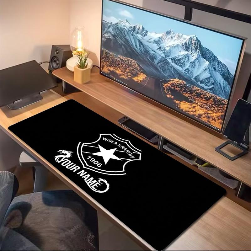 TS Wisła Krakow Print Cushion Non-slip Laptop Tablet Big Mousepad XXL Mat Mini PC Playmat With Lock edge