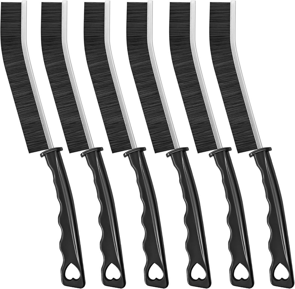 4PC Multi-Purpose Hard Bristle Crevice Cleaning Brush -Deep Reach Gap Cleaning Tool for Household Use Versatile, Durable, Thin Brush To Clean Tight