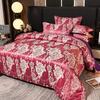 European Silk Cotton Jacquard Wedding Bedding Set - Four-Piece Duvet Cover Gift