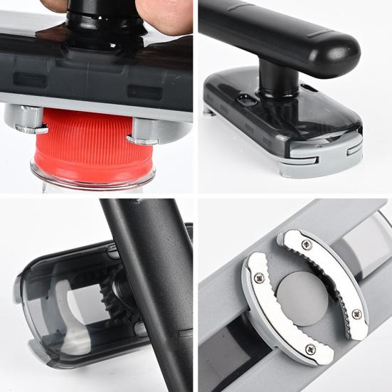 Multifunctional Can Opener Smooth Rotation Gear Mechanism Ergonomic Handle Adjustable Bottle Jar Opener