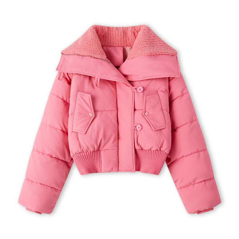 Nuova Giacca Imbottita in Cotone Donna Invernale Corta Coreana Spessa Giacca Imbottita in Cotone Cappotto Corto Largo.