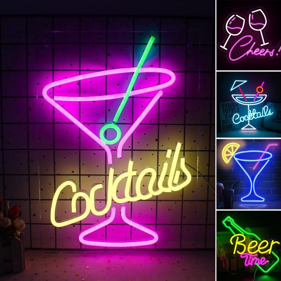 Neon Light Sign Personalized LED Neon Lights Large LED Neon Sign for Restaurant Dining Room Office Wall Decor