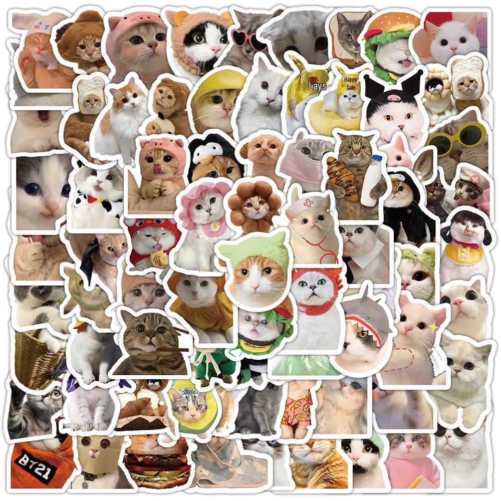 1800 Realistic Cartoon Kitten Stickers: Cute Cat Graffiti Collection for Creative Decoration